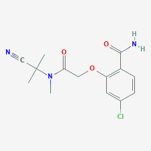 4-Chloro-2-{[(1-cyano-1-methylethyl)(methyl)carbamoyl]methoxy}benzamide