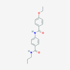 molecular formula C19H22N2O3 B269275 4-ethoxy-N-{4-[(propylamino)carbonyl]phenyl}benzamide 