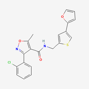 3-(2-chlorophenyl)-N-{[4-(furan-2-yl)thiophen-2-yl]methyl}-5-methyl-1,2-oxazole-4-carboxamide