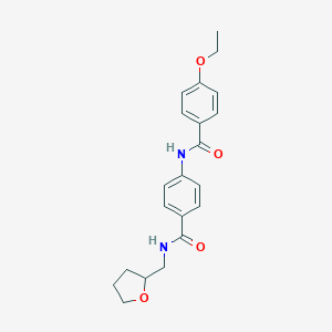 molecular formula C21H24N2O4 B269277 4-ethoxy-N-(4-{[(tetrahydro-2-furanylmethyl)amino]carbonyl}phenyl)benzamide 