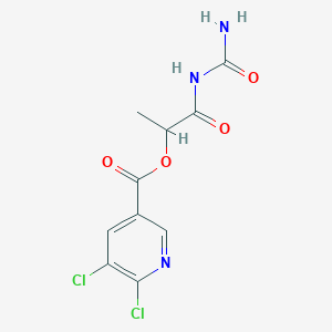 1-(Carbamoylamino)-1-oxopropan-2-yl 5,6-dichloropyridine-3-carboxylate