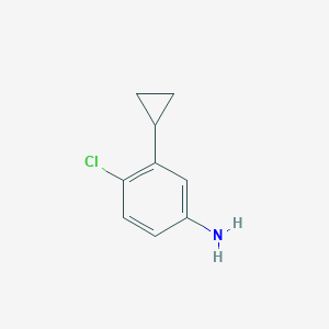 molecular formula C9H10ClN B2692779 4-Chloro-3-cyclopropylaniline CAS No. 1379359-73-5
