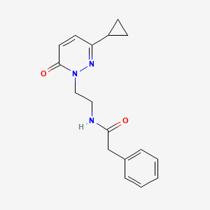 molecular formula C17H19N3O2 B2692792 N-(2-(3-cyclopropyl-6-oxopyridazin-1(6H)-yl)ethyl)-2-phenylacetamide CAS No. 2097922-78-4