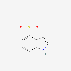 molecular formula C9H9NO2S B2692793 1H-吲哚，4-(甲磺基)- CAS No. 1268816-27-8