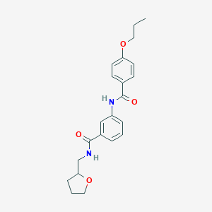 molecular formula C22H26N2O4 B269280 3-[(4-propoxybenzoyl)amino]-N-(tetrahydro-2-furanylmethyl)benzamide 