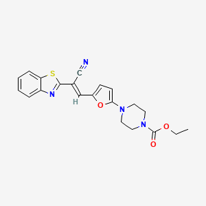 (E)-ethyl 4-(5-(2-(benzo[d]thiazol-2-yl)-2-cyanovinyl)furan-2-yl)piperazine-1-carboxylate