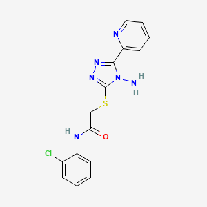 2-{[4-amino-5-(pyridin-2-yl)-4H-1,2,4-triazol-3-yl]sulfanyl}-N-(2-chlorophenyl)acetamide