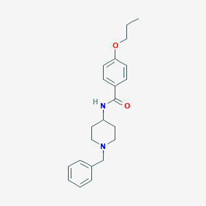 molecular formula C22H28N2O2 B269281 N-(1-benzylpiperidin-4-yl)-4-propoxybenzamide 