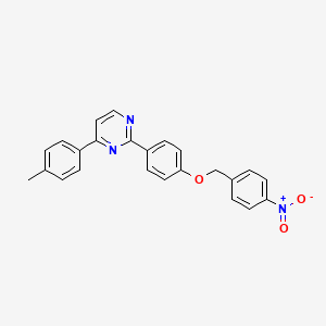 molecular formula C24H19N3O3 B2692814 4-(4-Methylphenyl)-2-{4-[(4-nitrobenzyl)oxy]phenyl}pyrimidine CAS No. 477846-99-4