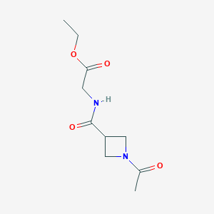 molecular formula C10H16N2O4 B2692817 Ethyl 2-(1-acetylazetidine-3-carboxamido)acetate CAS No. 1396811-45-2