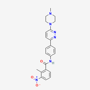 2-methyl-N-(4-(6-(4-methylpiperazin-1-yl)pyridazin-3-yl)phenyl)-3-nitrobenzamide