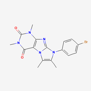 molecular formula C17H16BrN5O2 B2692822 6-(4-Bromophenyl)-2,4,7,8-tetramethylpurino[7,8-a]imidazole-1,3-dione CAS No. 899386-04-0