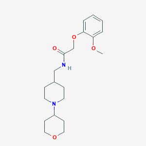 molecular formula C20H30N2O4 B2692823 2-(2-甲氧基苯氧基)-N-((1-(四氢-2H-吡喃-4-基)哌啶-4-基甲基)乙酰胺 CAS No. 2034571-04-3