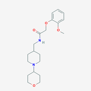 molecular formula C20H30N2O4 B2692823 2-(2-methoxyphenoxy)-N-{[1-(oxan-4-yl)piperidin-4-yl]methyl}acetamide CAS No. 2034571-04-3