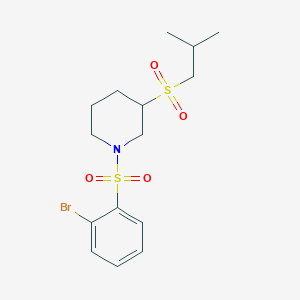1-(2-Bromobenzenesulfonyl)-3-(2-methylpropanesulfonyl)piperidine