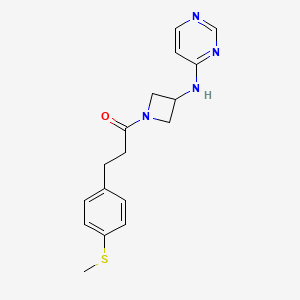 3-[4-(Methylsulfanyl)phenyl]-1-{3-[(pyrimidin-4-yl)amino]azetidin-1-yl}propan-1-one