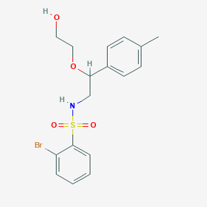 molecular formula C17H20BrNO4S B2692831 2-bromo-N-(2-(2-hydroxyethoxy)-2-(p-tolyl)ethyl)benzenesulfonamide CAS No. 1795414-21-9