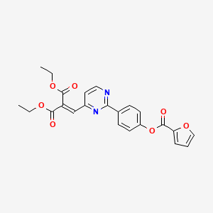 Diethyl 2-[(2-{4-[(2-furylcarbonyl)oxy]phenyl}-4-pyrimidinyl)methylene]malonate