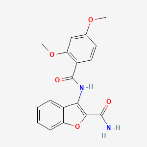 molecular formula C18H16N2O5 B2692834 3-(2,4-Dimethoxybenzamido)benzofuran-2-carboxamide CAS No. 477511-19-6