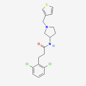 molecular formula C18H20Cl2N2OS B2692841 3-(2,6-二氯苯基)-N-(1-(噻吩-3-基甲基)吡咯啉-3-基)丙酰胺 CAS No. 2319875-09-5
