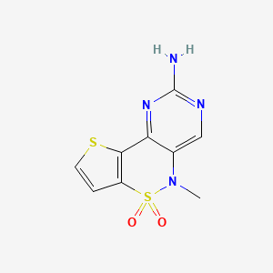 5-Methyl-5H-pyrimido[5,4-c]thieno[2,3-e][1,2]-thiazin-2-amine 6,6-dioxide