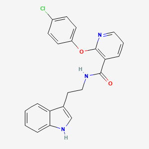 molecular formula C22H18ClN3O2 B2692869 2-(4-氯苯氧基)-N-[2-(1H-吲哚-3-基)乙基]吡啶-3-甲酰胺 CAS No. 1023498-81-8