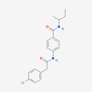 molecular formula C19H21ClN2O2 B269287 N-(sec-butyl)-4-{[(4-chlorophenyl)acetyl]amino}benzamide 