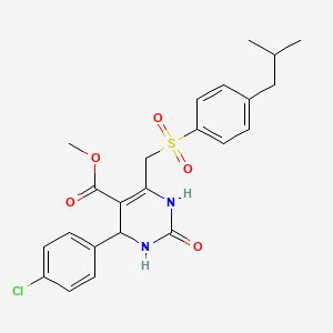 methyl 4-(4-chlorophenyl)-6-{[4-(2-methylpropyl)benzenesulfonyl]methyl}-2-oxo-1,2,3,4-tetrahydropyrimidine-5-carboxylate