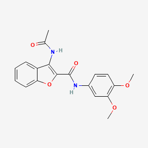 molecular formula C19H18N2O5 B2692877 3-乙酰氨基-N-(3,4-二甲氧基苯基)苯并呋喃-2-甲酰胺 CAS No. 888469-06-5