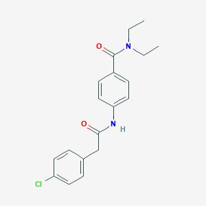 molecular formula C19H21ClN2O2 B269288 4-{[(4-chlorophenyl)acetyl]amino}-N,N-diethylbenzamide 