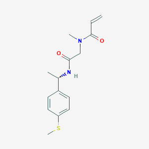 N-Methyl-N-[2-[[(1S)-1-(4-methylsulfanylphenyl)ethyl]amino]-2-oxoethyl]prop-2-enamide