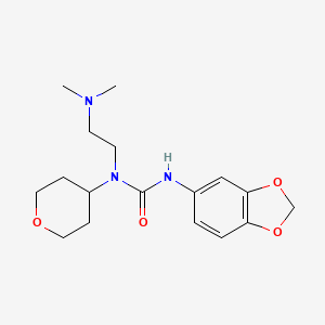 3-(benzo[d][1,3]dioxol-5-yl)-1-(2-(dimethylamino)ethyl)-1-(tetrahydro-2H-pyran-4-yl)urea