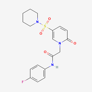 N-(4-fluorophenyl)-2-[2-oxo-5-(piperidin-1-ylsulfonyl)pyridin-1(2H)-yl]acetamide