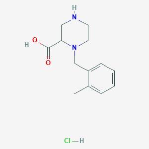 B2692902 1-(2-Methylbenzyl)piperazine-2-carboxylic acid hydrochloride CAS No. 1289384-92-4