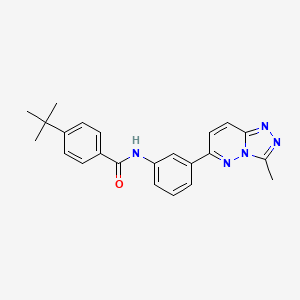 molecular formula C23H23N5O B2692905 4-叔丁基-N-(3-{3-甲基-[1,2,4]三唑并[4,3-b]吡啶-6-基}苯基)苯甲酰胺 CAS No. 891120-12-0