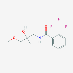 molecular formula C13H16F3NO3 B2692906 N-(2-hydroxy-3-methoxy-2-methylpropyl)-2-(trifluoromethyl)benzamide CAS No. 1334370-27-2
