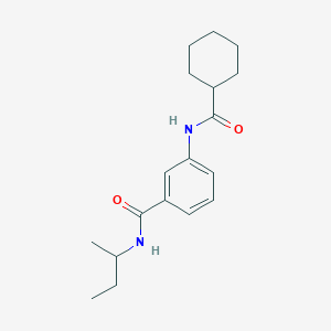 molecular formula C18H26N2O2 B269291 N-(sec-butyl)-3-[(cyclohexylcarbonyl)amino]benzamide 