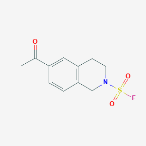 molecular formula C11H12FNO3S B2692910 6-Acetyl-3,4-dihydro-1H-isoquinoline-2-sulfonyl fluoride CAS No. 2411250-40-1