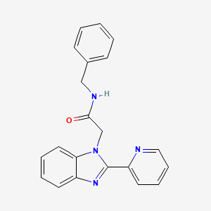 molecular formula C21H18N4O B2692915 N-benzyl-2-(2-(2-pyridyl)benzimidazolyl)acetamide CAS No. 708995-12-4