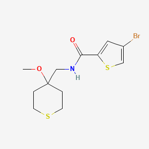 molecular formula C12H16BrNO2S2 B2692921 4-bromo-N-((4-methoxytetrahydro-2H-thiopyran-4-yl)methyl)thiophene-2-carboxamide CAS No. 2034235-92-0