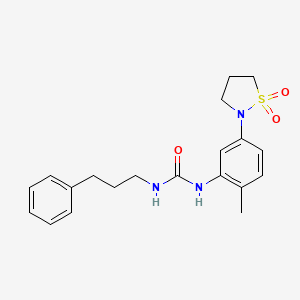 1-(5-(1,1-Dioxidoisothiazolidin-2-yl)-2-methylphenyl)-3-(3-phenylpropyl)urea