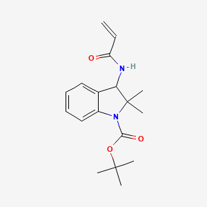 Tert-butyl 2,2-dimethyl-3-(prop-2-enoylamino)-3H-indole-1-carboxylate