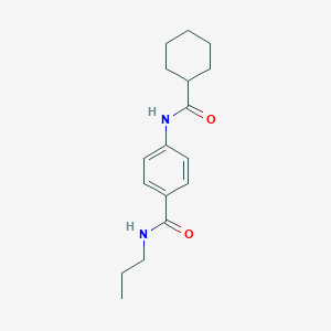 molecular formula C17H24N2O2 B269294 4-[(cyclohexylcarbonyl)amino]-N-propylbenzamide 
