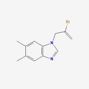 molecular formula C12H13BrN2 B2692940 1-(2-溴丙-2-烯基)-5,6-二甲基苯并咪唑 CAS No. 637324-99-3