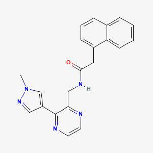 N-((3-(1-methyl-1H-pyrazol-4-yl)pyrazin-2-yl)methyl)-2-(naphthalen-1-yl)acetamide