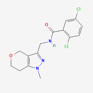 2,5-dichloro-N-((1-methyl-1,4,6,7-tetrahydropyrano[4,3-c]pyrazol-3-yl)methyl)benzamide