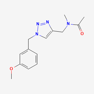 N-[[1-[(3-Methoxyphenyl)methyl]triazol-4-yl]methyl]-N-methylacetamide