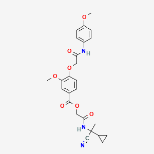 [2-[(1-Cyano-1-cyclopropylethyl)amino]-2-oxoethyl] 3-methoxy-4-[2-(4-methoxyanilino)-2-oxoethoxy]benzoate