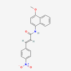 molecular formula C20H16N2O4 B2692956 (E)-N-(4-methoxynaphthalen-1-yl)-3-(4-nitrophenyl)acrylamide CAS No. 321967-88-8