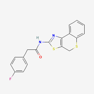 molecular formula C18H13FN2OS2 B2692964 2-(4-fluorophenyl)-N-(4H-thiochromeno[4,3-d]thiazol-2-yl)acetamide CAS No. 899731-80-7